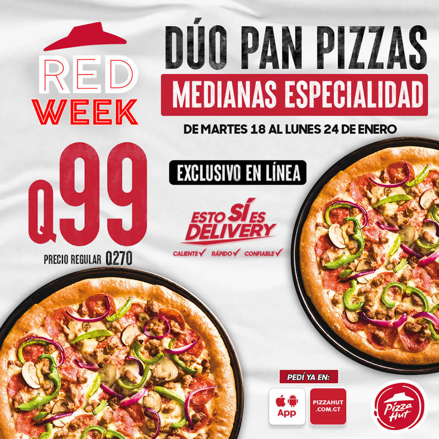 Pizza Hut Guatemala - Duo pan pizza Q99