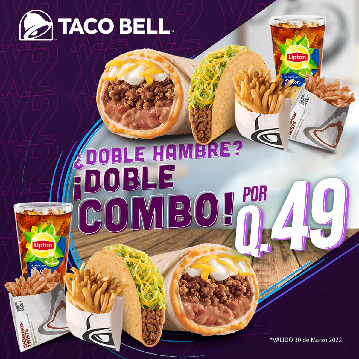 Taco Bell - Combo Doble Q49