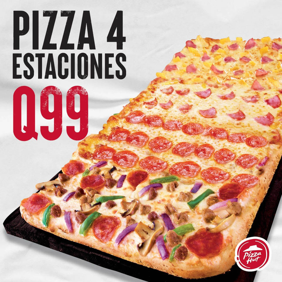 PizzaHut - Pizza 4 estaciones a Q99