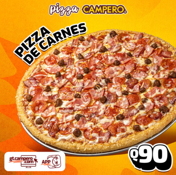 Pollo Campero: Pizza Campero de Carnes por Q90
