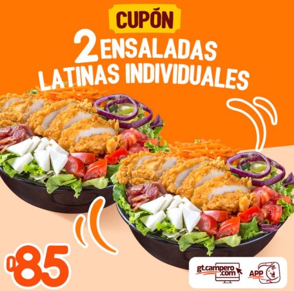 Pollo Campero: 2 Ensaladas Latinas Individuales por solo Q85