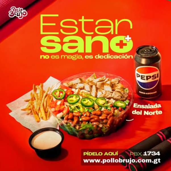 Pollo Brujo: ¡Estar sano no es magia, es dedicación! Probá la Ensalada del Norte