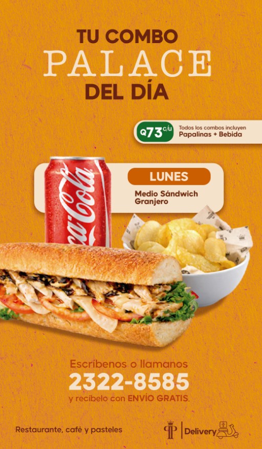Pastelería Palace: Tu Combo Palace del Día a Q73