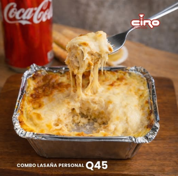 Pastelería Ciro: Combo Lasaña Personal por solo Q45