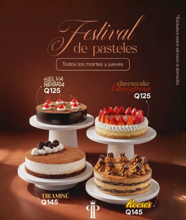 Festival de Pasteles Palace: Delicias a domicilio los martes y jueves
