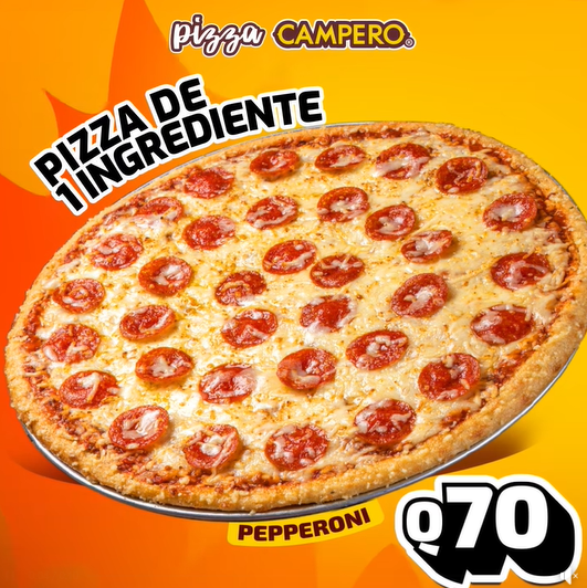 ¡La Pizza de Pepperoni de Pollo Campero por solo Q70!