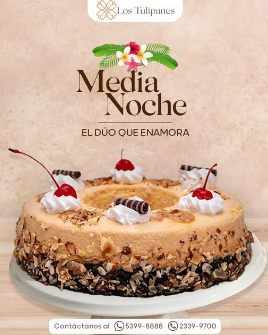 Un placer irresistible: Pastel Media Noche de Los Tulipanes