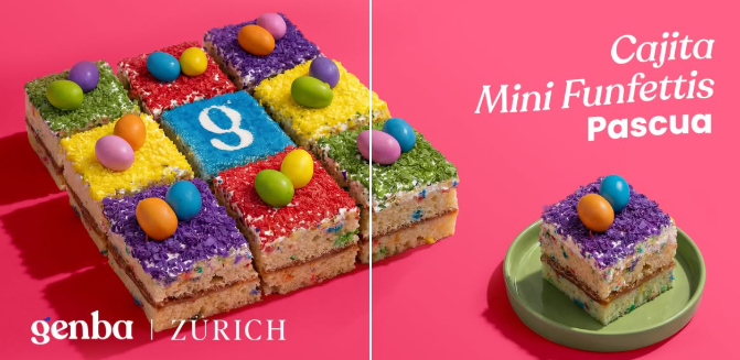 ¡Cajita Mini Funfettis Pascua para ti y para todos con Genba y ZURICH!