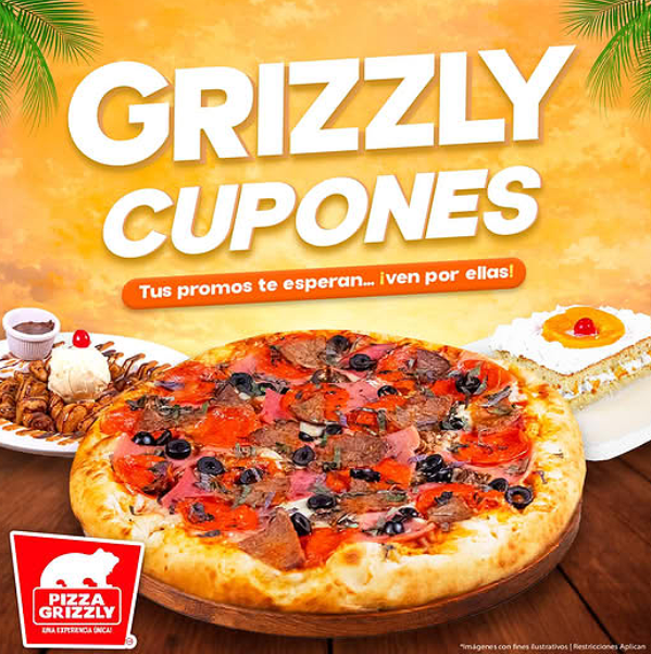 ¡Ya están activos los Grizzly Cupones de Pizza Grizzly!