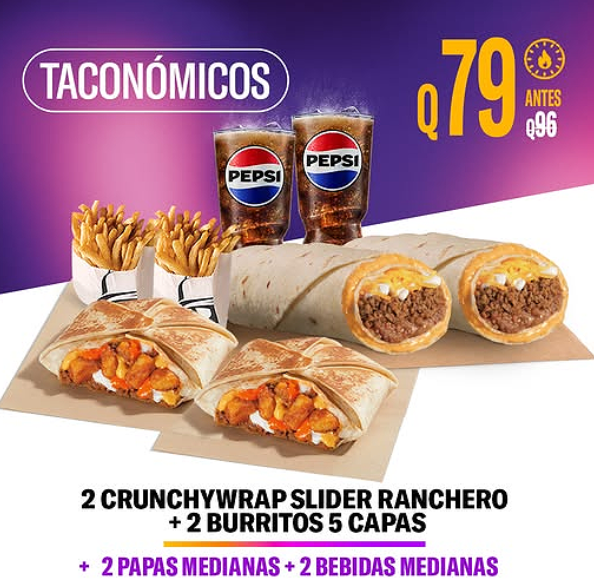 Taconómicos: ¡Disfrutá más comida por solo Q79 en Taco Bell!