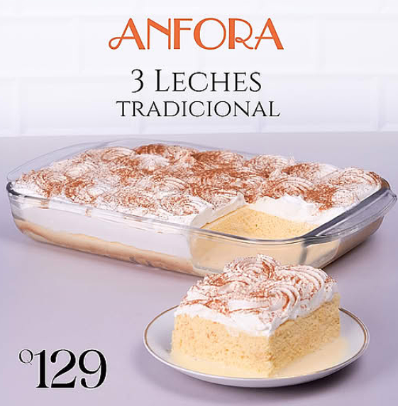 ¡Clásico Tres Leches Tradicional en Ánfora por solo Q129!