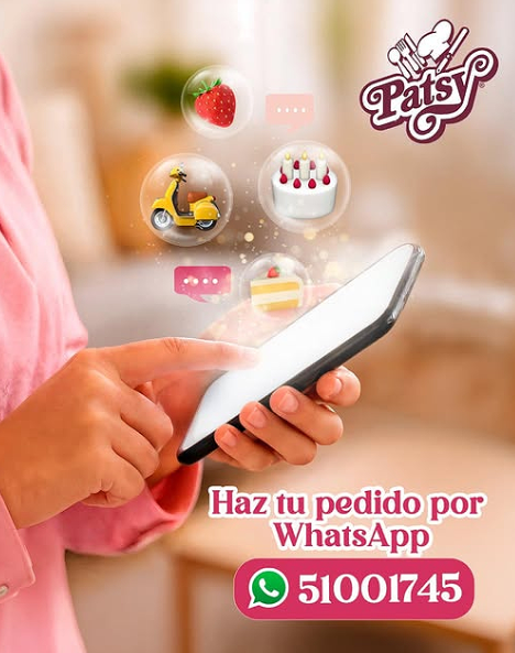 ¡Pedí tus antojos más dulces de Patsy directamente por WhatsApp!