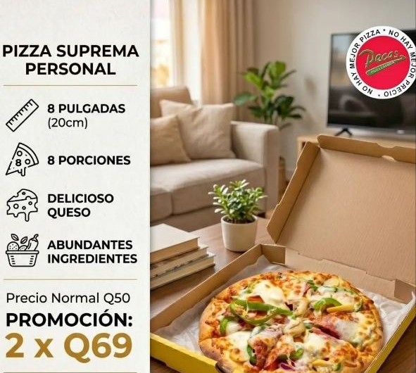 ¡Promoción Exclusiva en Pecas Pizza: 2 Pizzas Supremas por Q69! 🍕🔥
