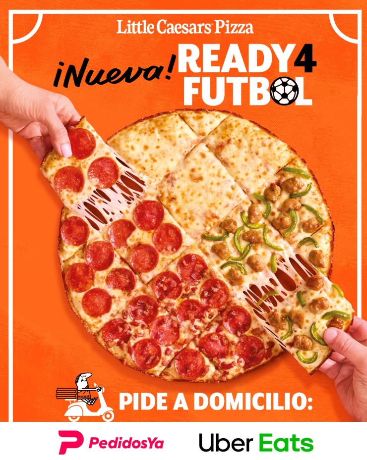 ¡Nueva Ready4Futbol de Little Caesars! 4 sabores en una sola pizza - Comida a Domicilio Guatemala