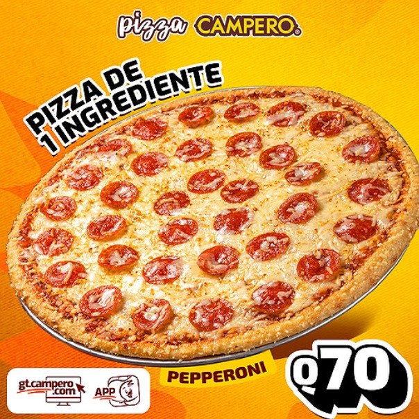 Pizza de Pepperoni por Q70 en Pollo Campero Guatemala