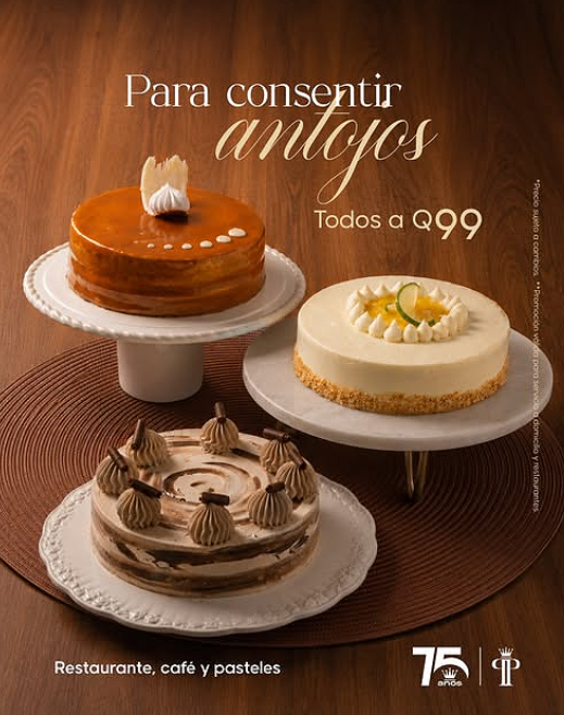 Pastelería Palace: Consentí tus antojos con pasteles seleccionados a Q99