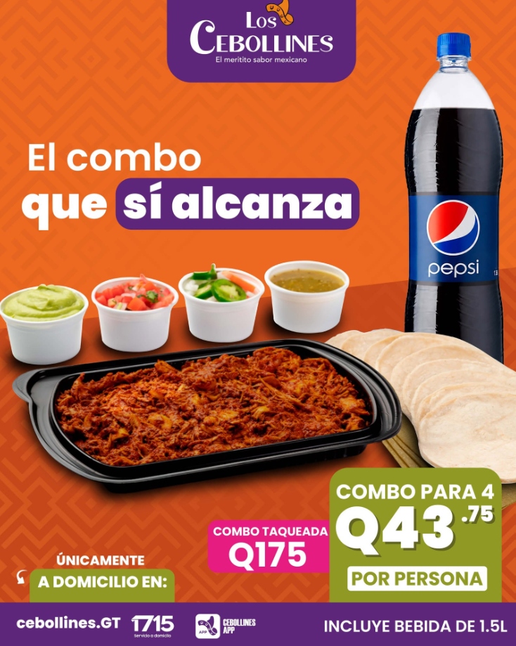 Cebollines: Combo Taqueada para 4 personas