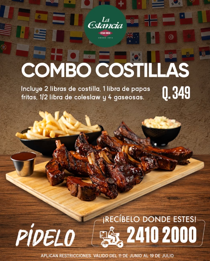 La Estancia: Combo Costillas para disfrutar el partido