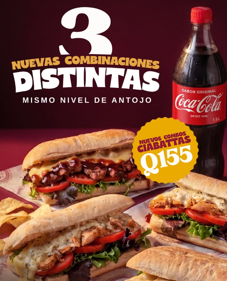 Patsy: Nuevos Combos Ciabattas desde Q155 - 3 Combinaciones Distintas