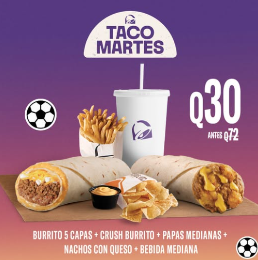 Taco Bell: Taco Martes a solo Q30