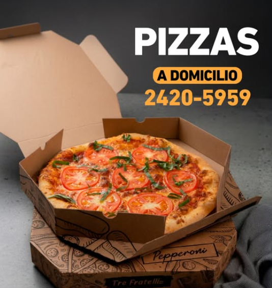 Tre Fratelli: Pizzas artesanales al horno de leña a domicilio