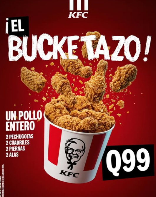 KFC: El Bucketazo de un Pollo Entero por solo Q99