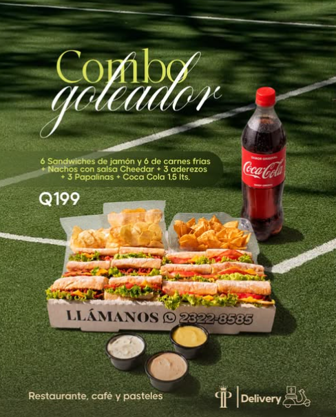 Pastelería Palace: Combo Goleador para 6 personas por Q199