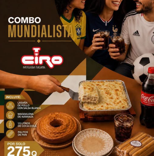 Pastelería Ciro: Combo Mundialista para compartir por Q275