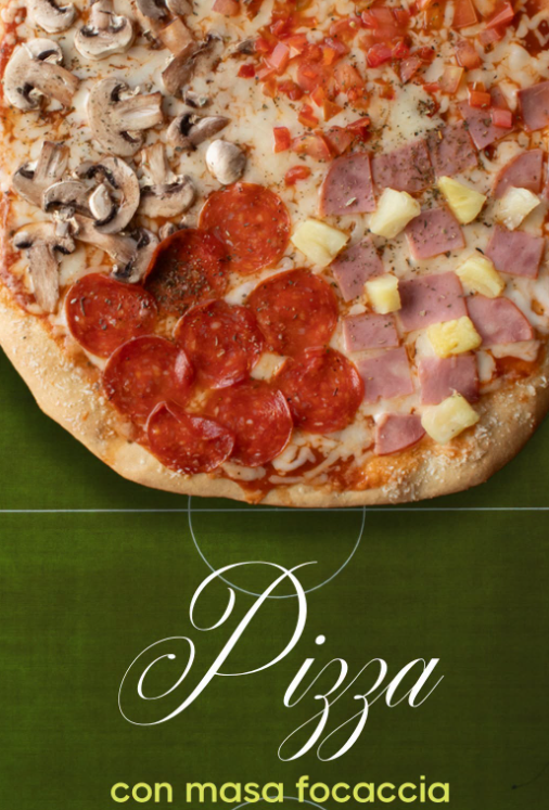 Pastelería Palace: Pizza con Masa Focaccia