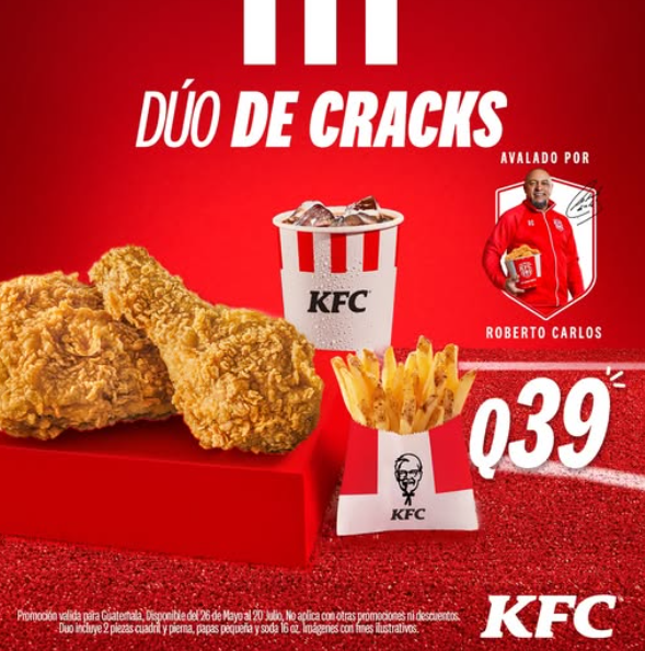 Dúo de Cracks Avalado por Roberto Carlos a Q39 en KFC