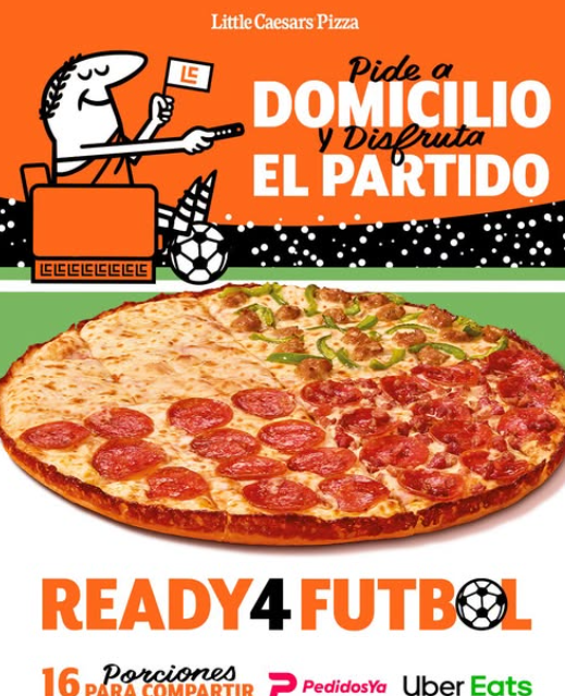 Ready 4 Futbol: 16 Porciones en Little Caesars