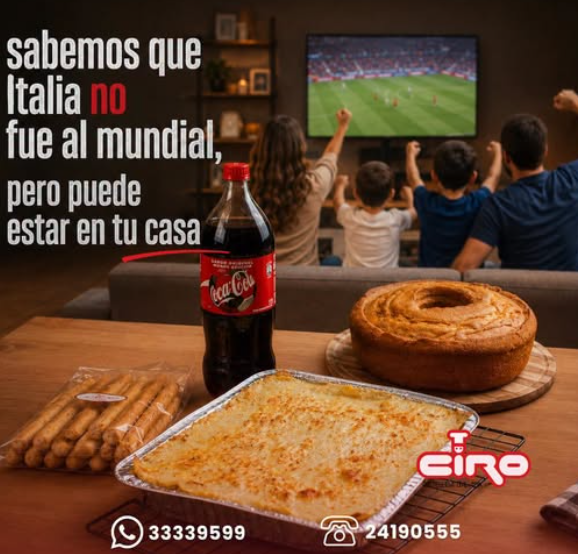 Italia no fue al mundial, pero puede estar en tu casa con Ciro