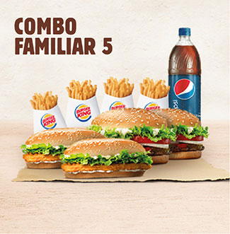 BurgerKing a Domicilio Combo Familiar 5