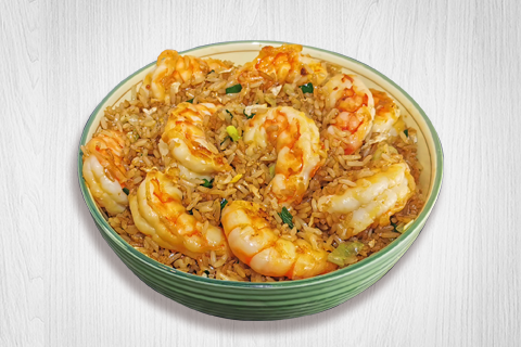 Arroz de camarón grande