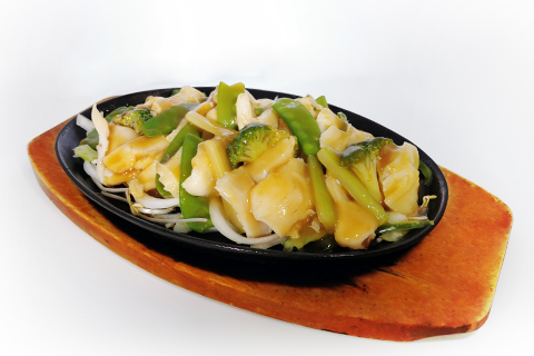 Caracoles con verduras estilo Tie Pan