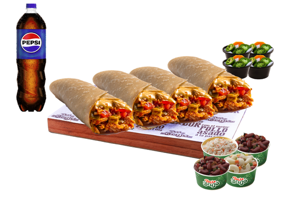 Combo familiar de burrito con queso (4 personas)