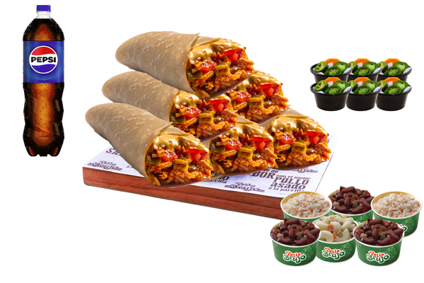  Super familiar de burrito mexicano (6 personas)