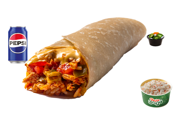 Combo Burrito Mexicano con Queso