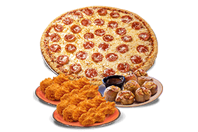 Pizza Grande de 1 Ingrediente + 12 Camperitos + Rolls